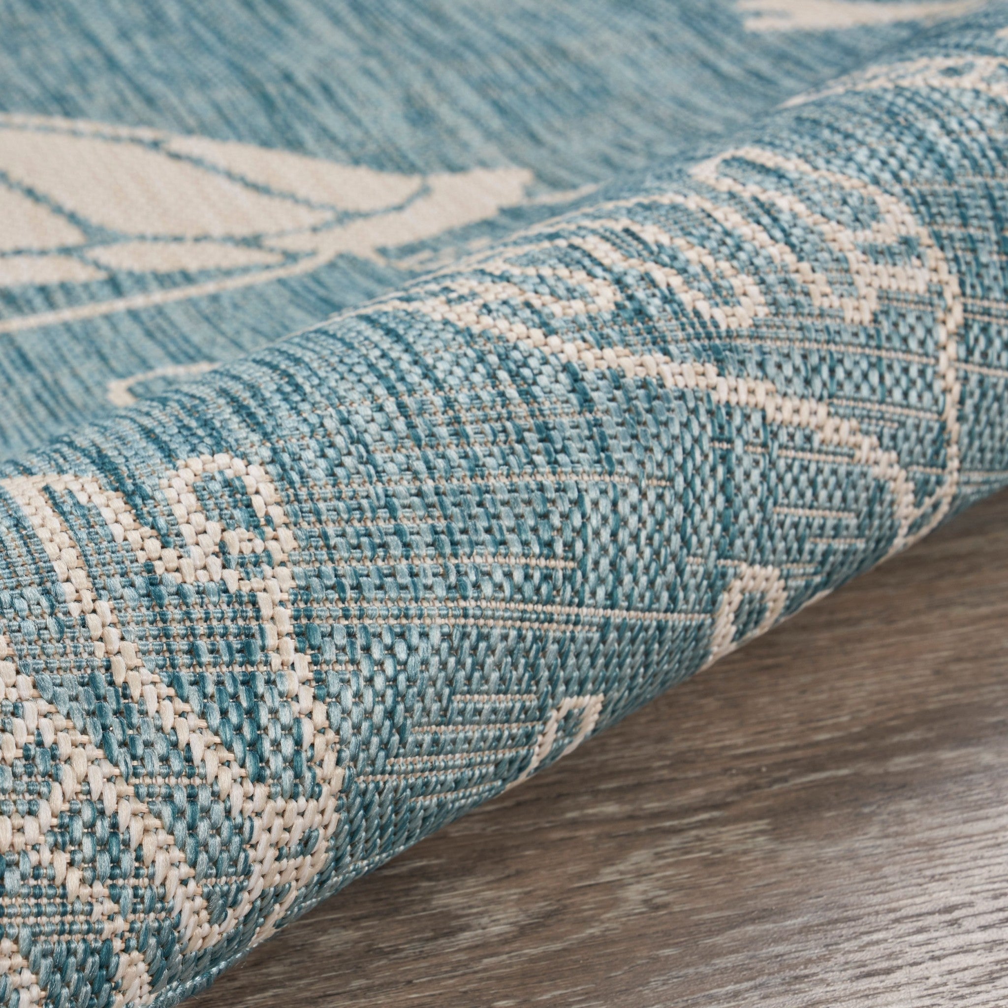 5' X 7' Blue And Gray Indoor Outdoor Area Rug Homeroots Outdoor
