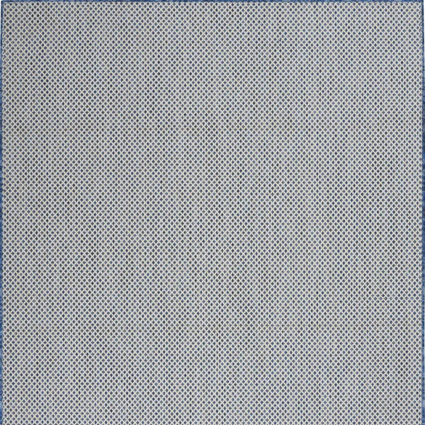 5' X 7' Blue Geometric Power Loom Area Rug Homeroots Outdoor