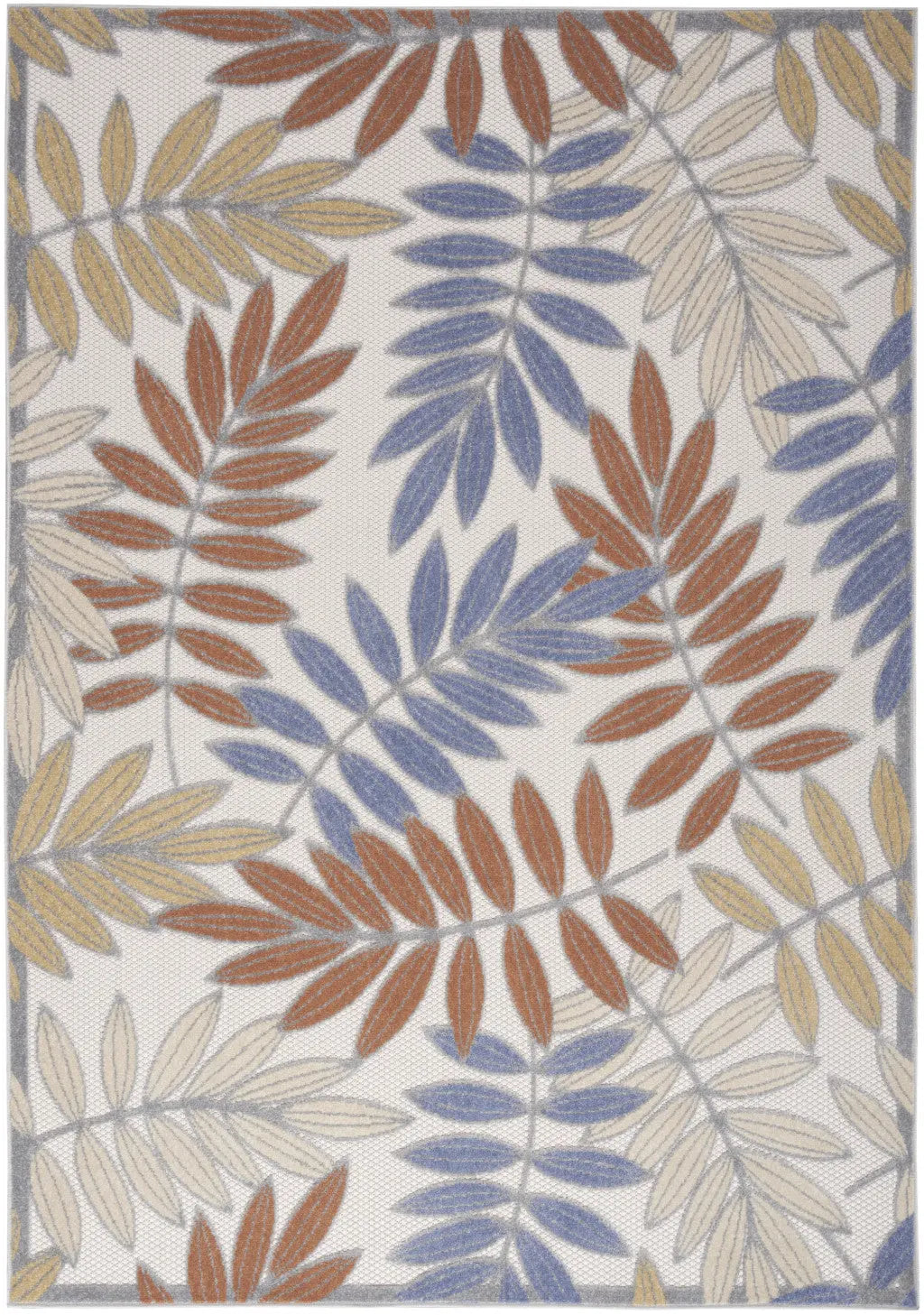 5' X 7' Blue Indoor Outdoor Area Rug Homeroots Outdoor