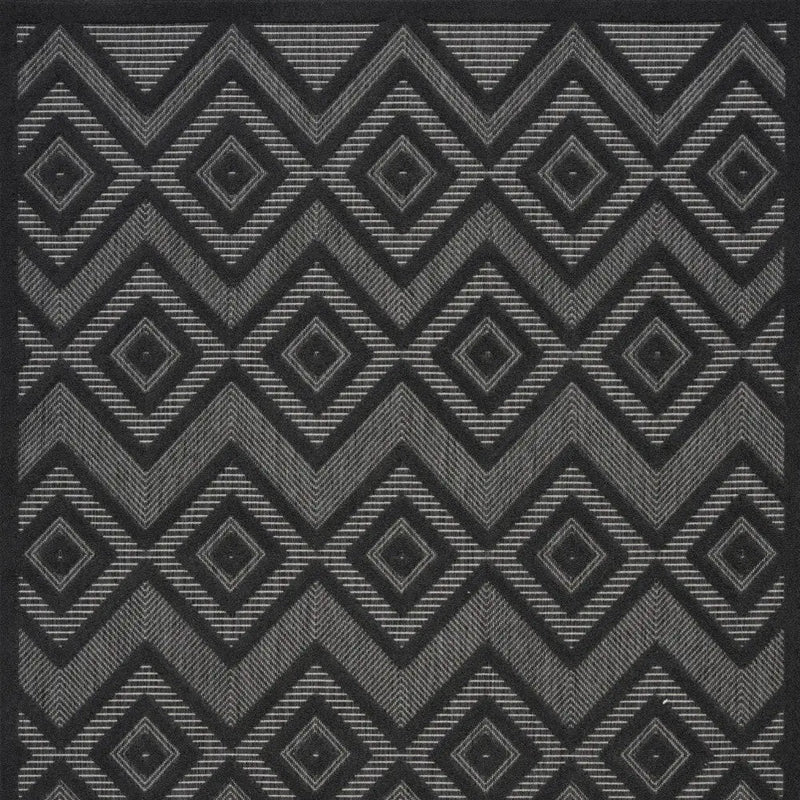 5' X 7' Charcoal Indoor Outdoor Area Rug - GreatEagleInc