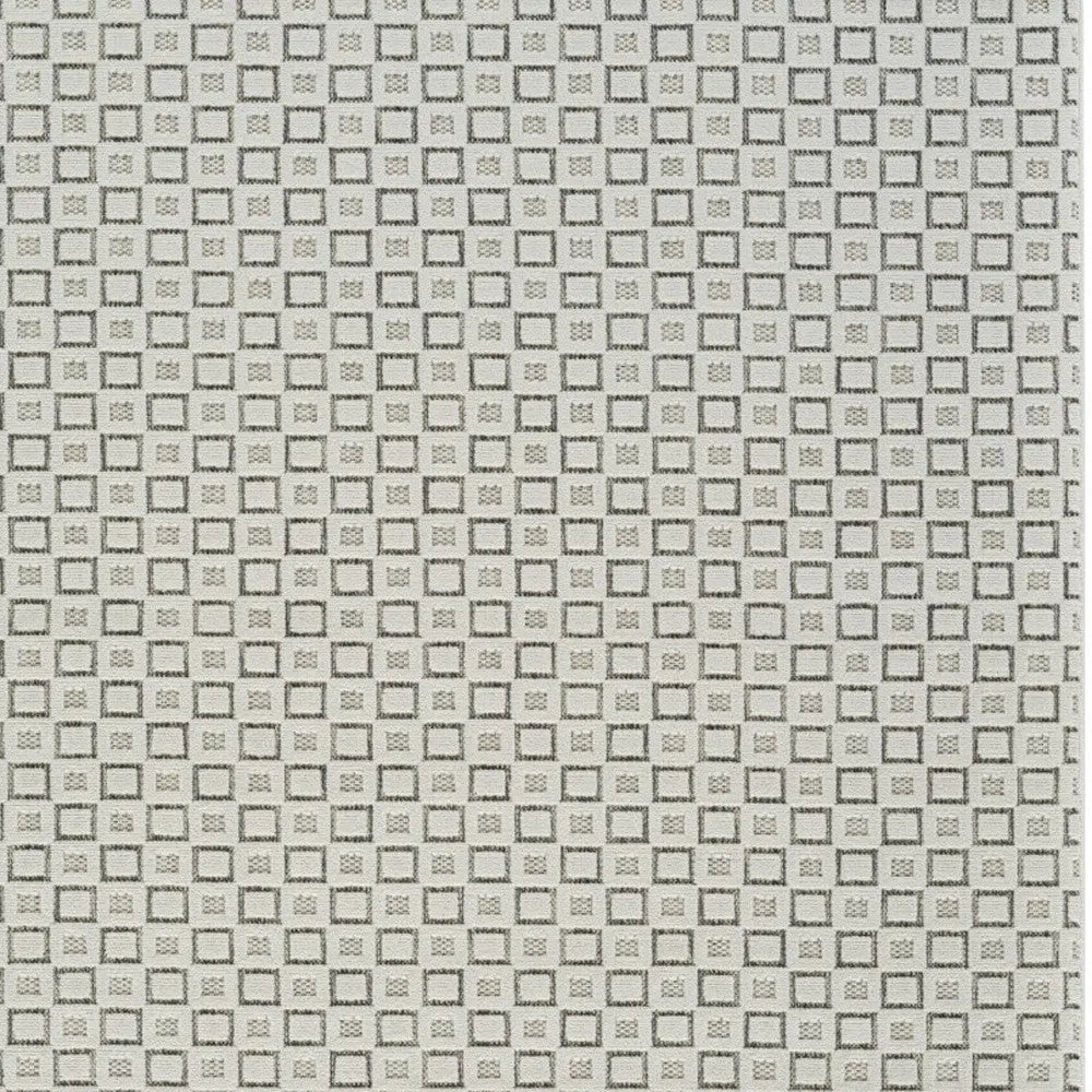 5' X 7' Cream and Beige Geometric Distressed Indoor Outdoor Area Rug Homeroots Outdoor