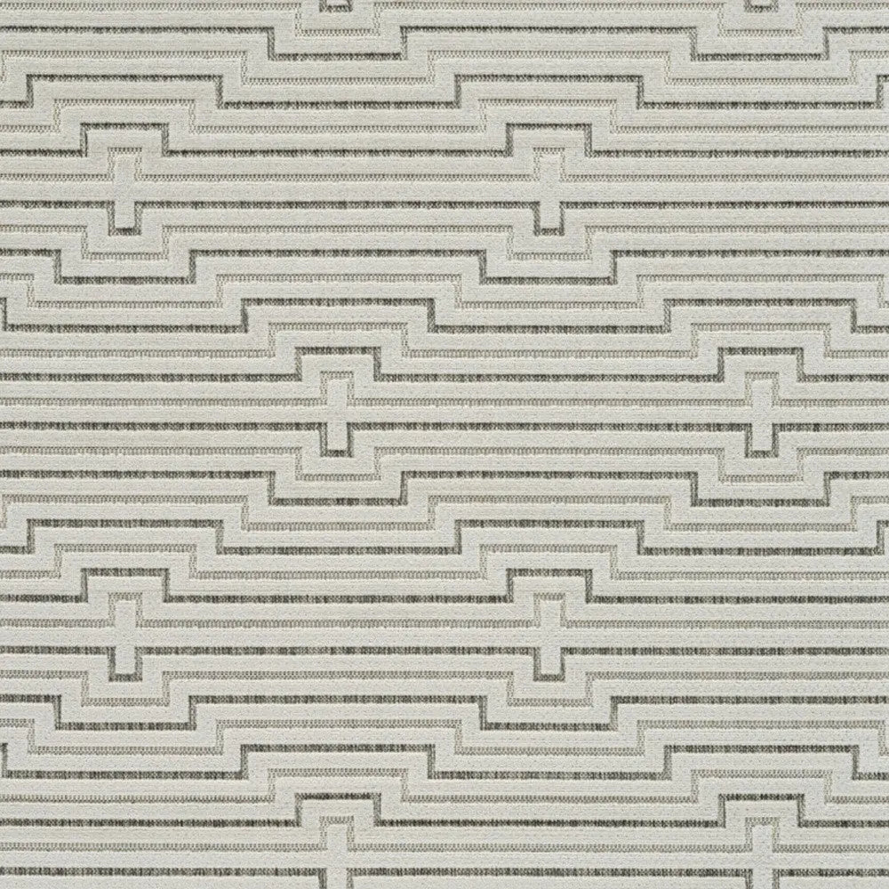 5' X 7' Cream and Beige Geometric Distressed Indoor Outdoor Area Rug Homeroots Outdoor