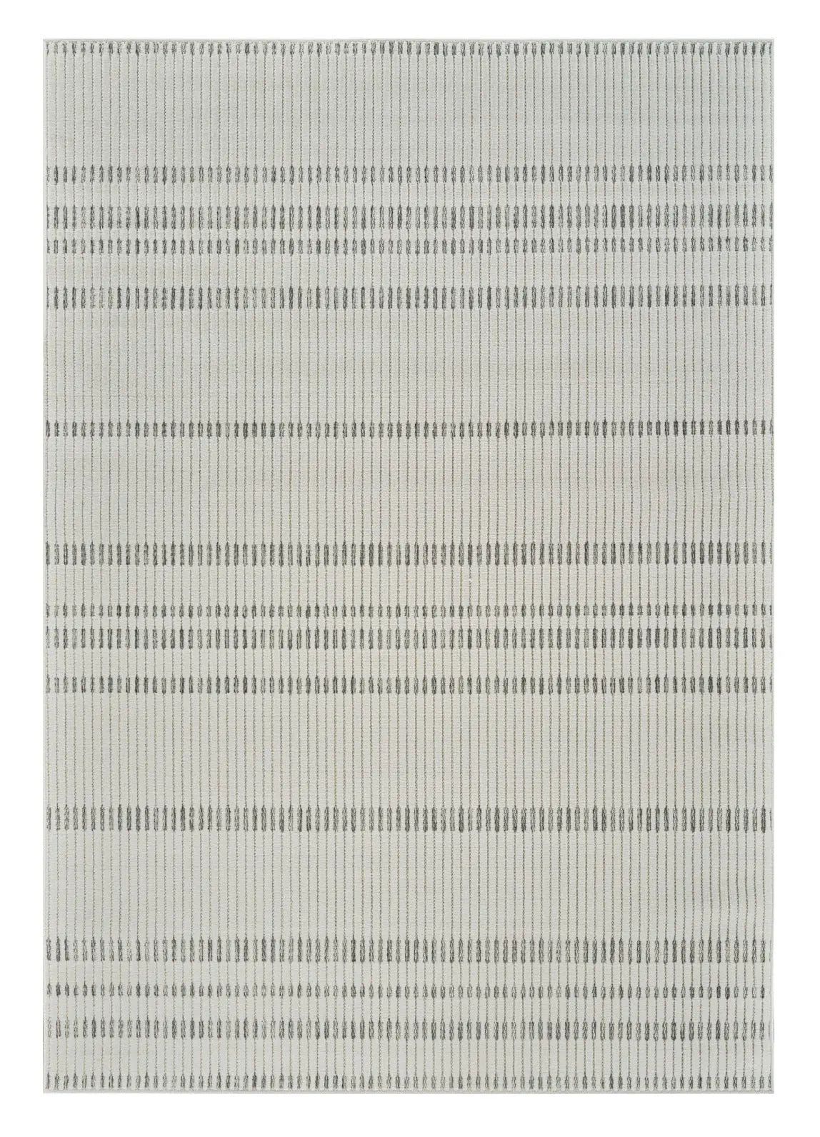 5' X 7' Cream and Beige Striped Distressed Indoor Outdoor Area Rug Homeroots Outdoor