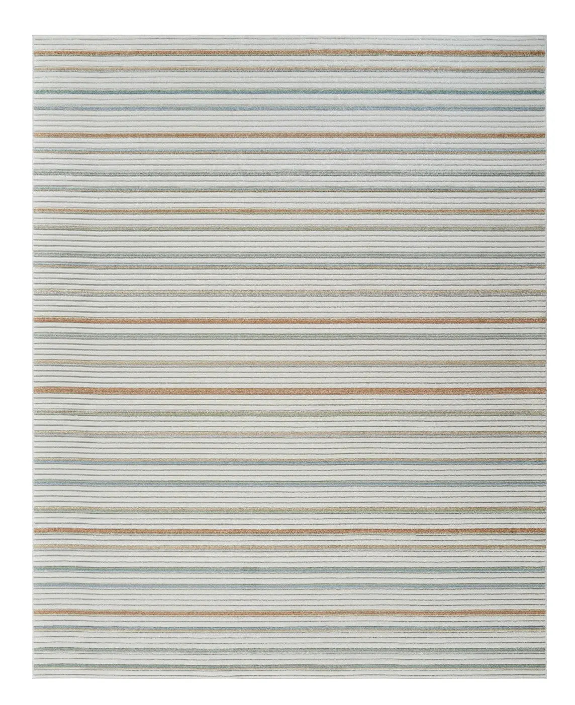 5' X 7' Cream and Beige Striped Distressed Indoor Outdoor Area Rug Homeroots Outdoor