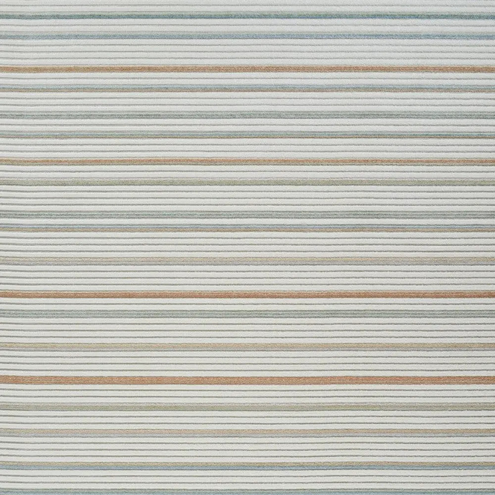 5' X 7' Cream and Beige Striped Distressed Indoor Outdoor Area Rug Homeroots Outdoor