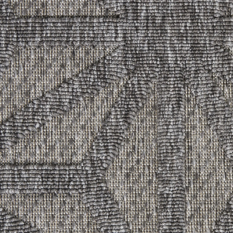 5' X 7' Dark Gray And Light Gray Geometric Indoor Outdoor Area Rug Homeroots Outdoor