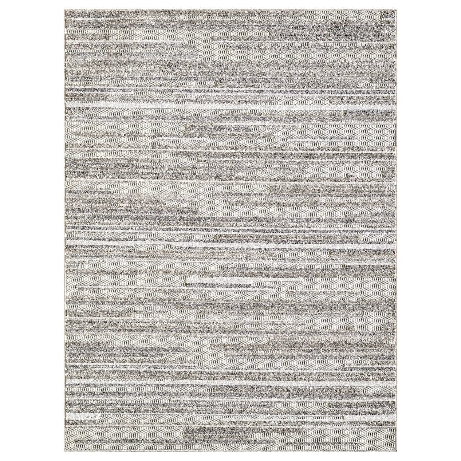 5' X 7' Gray Abstract Stain Resistant Indoor Outdoor Area Rug Homeroots Outdoor