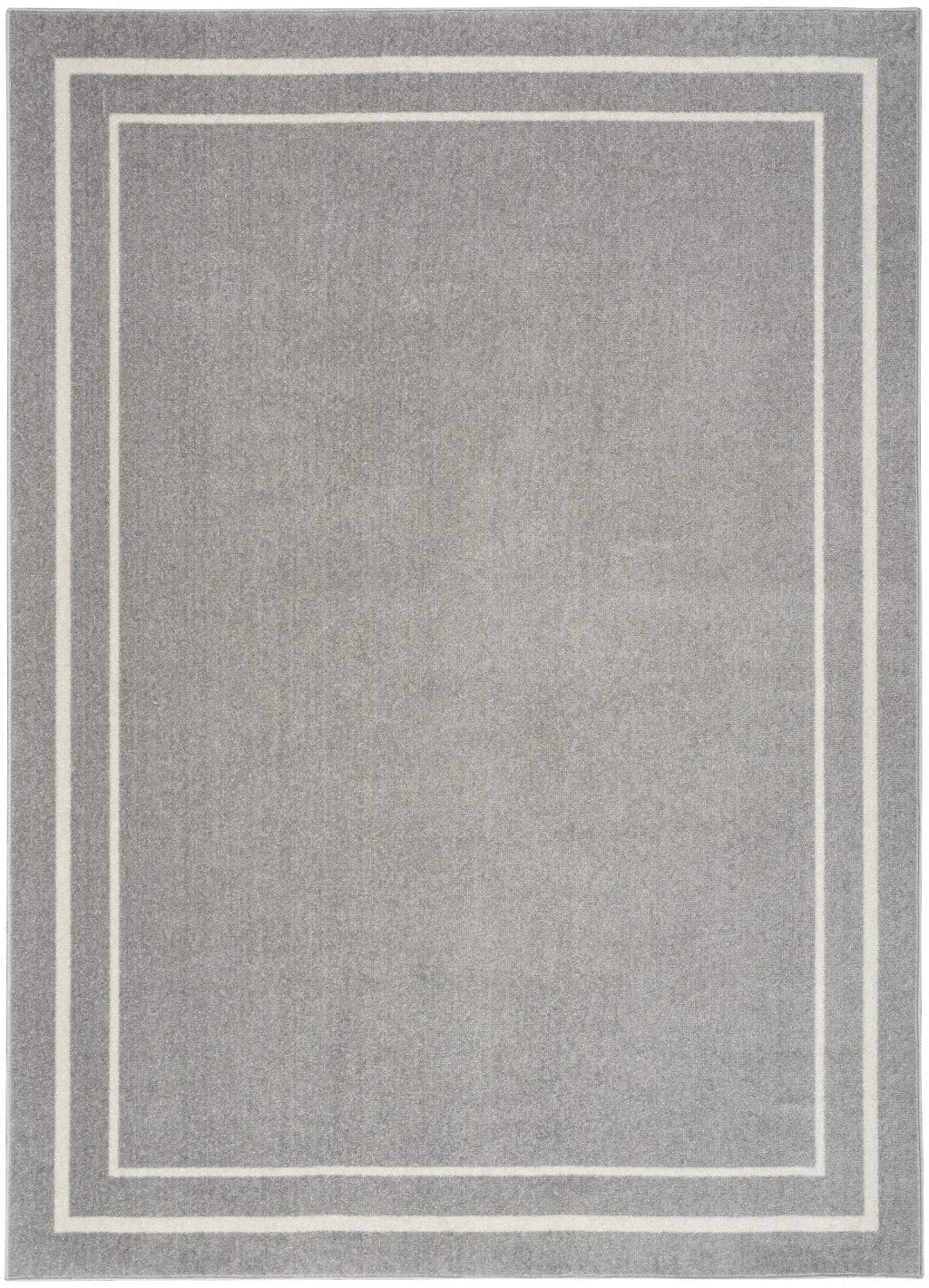 5' X 7' Gray And Ivory Indoor Outdoor Area Rug Homeroots Outdoor
