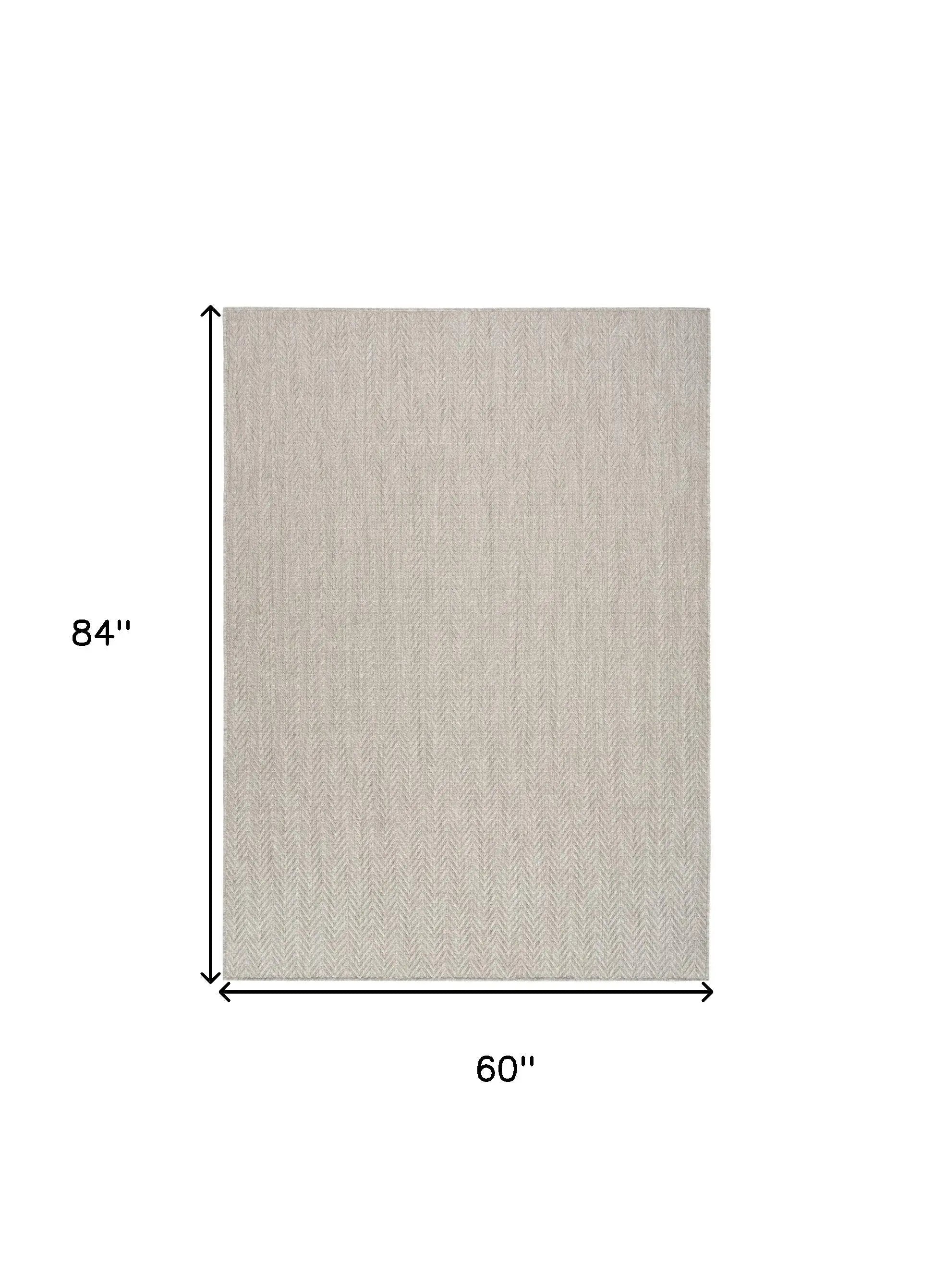 5' X 7' Gray Geometric Indoor Outdoor Area Rug Homeroots Outdoor