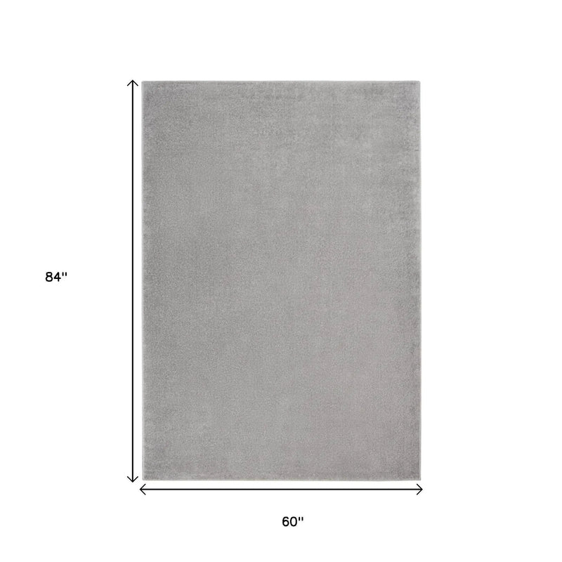 5' X 7' Gray Indoor Outdoor Area Rug - GreatEagleInc