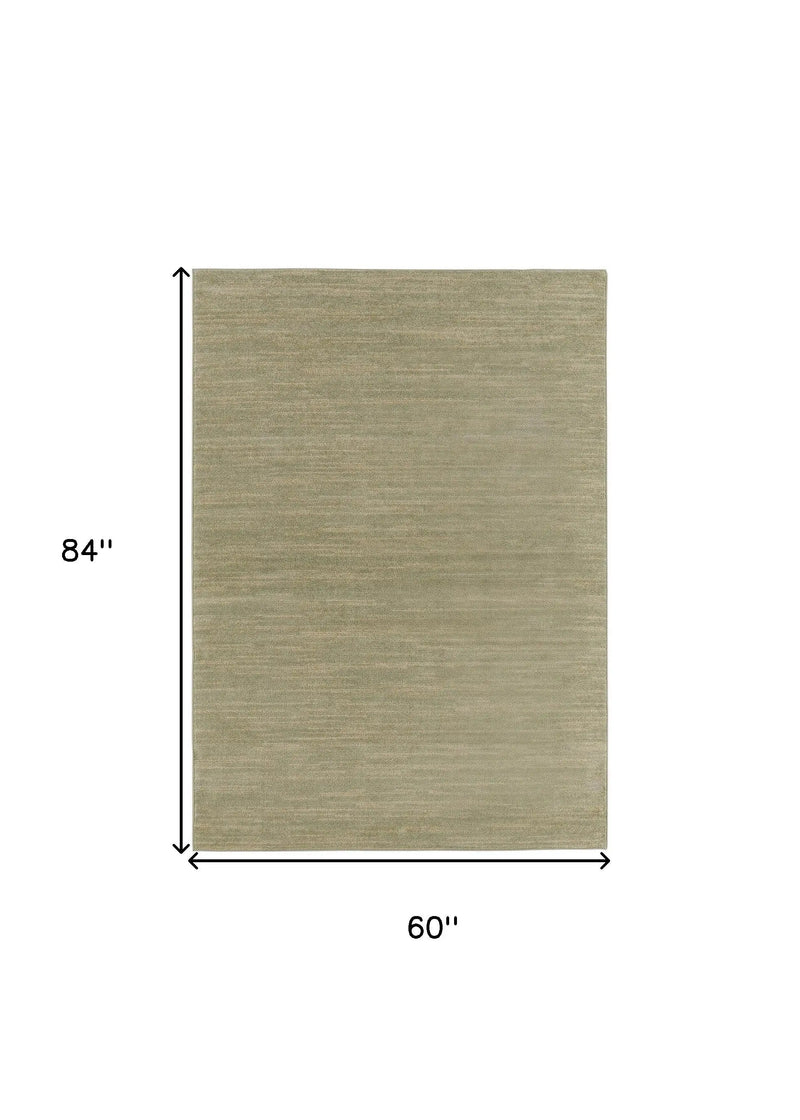 5' X 7' Green And Gold Abstract Indoor Outdoor Area Rug Homeroots Outdoor