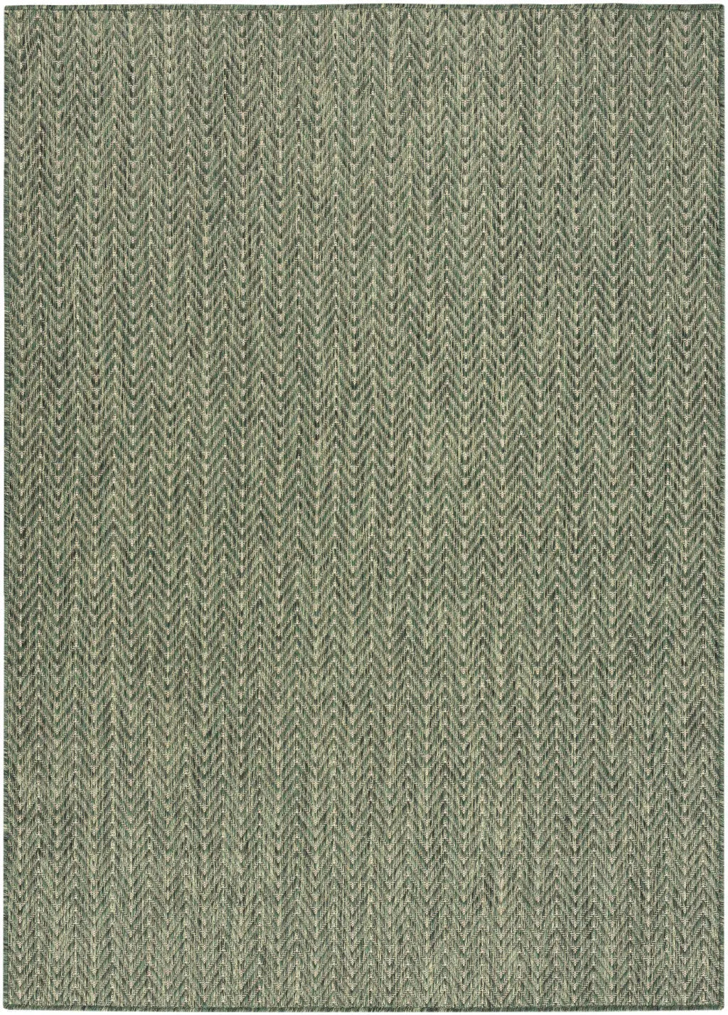 5' X 7' Green Geometric Indoor Outdoor Area Rug Homeroots Outdoor