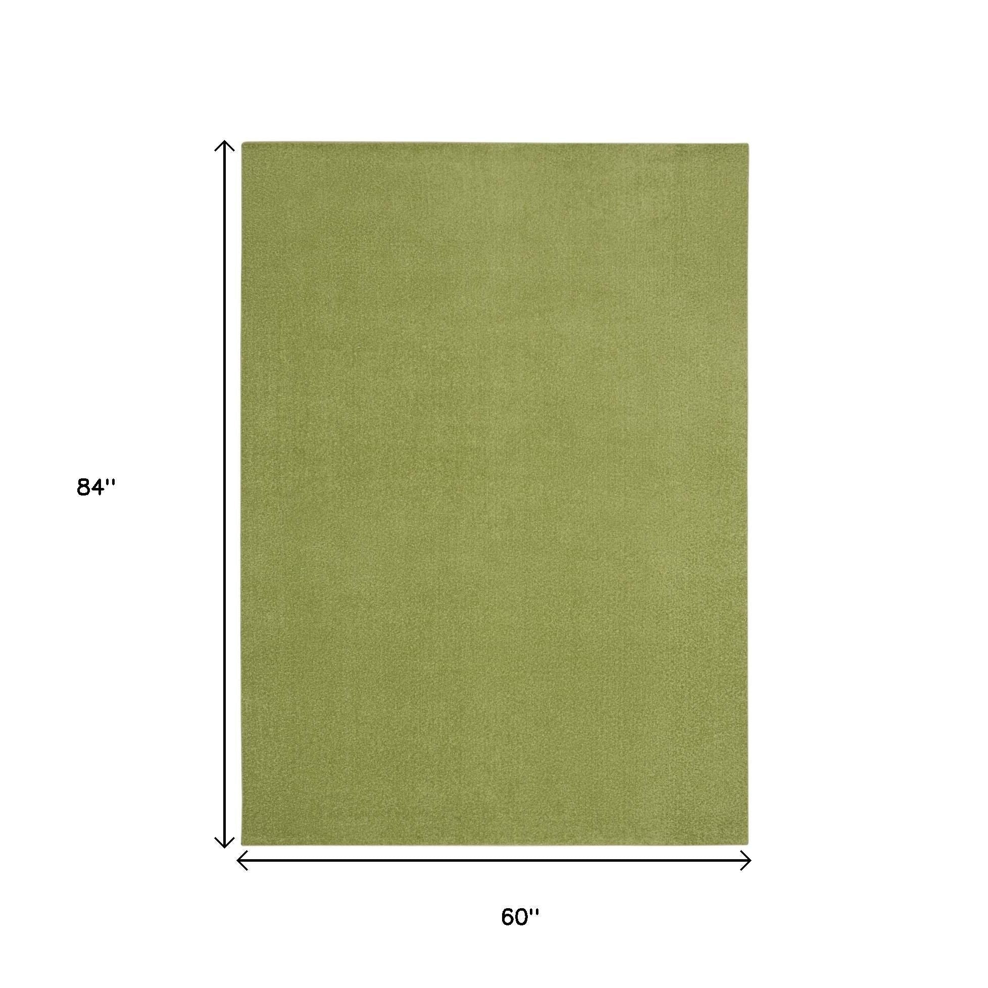 5' X 7' Green Indoor Outdoor Area Rug - GreatEagleInc