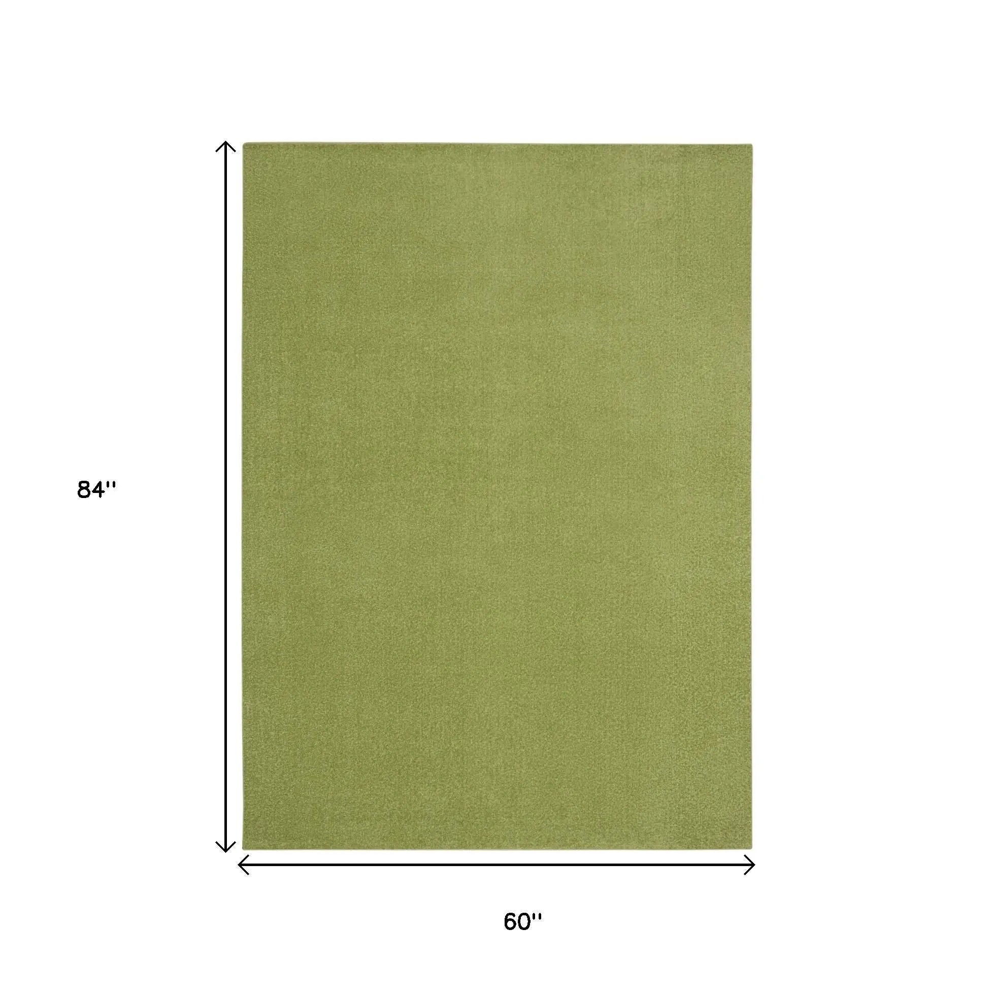 5' X 7' Green Indoor Outdoor Area Rug - GreatEagleInc