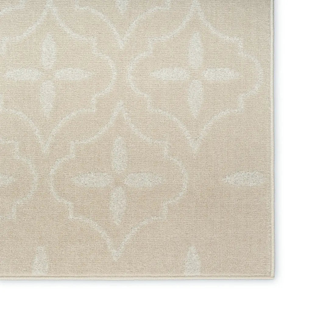 5' X 7' Ivory And Beige Geometric Indoor Outdoor Area Rug Homeroots Outdoor