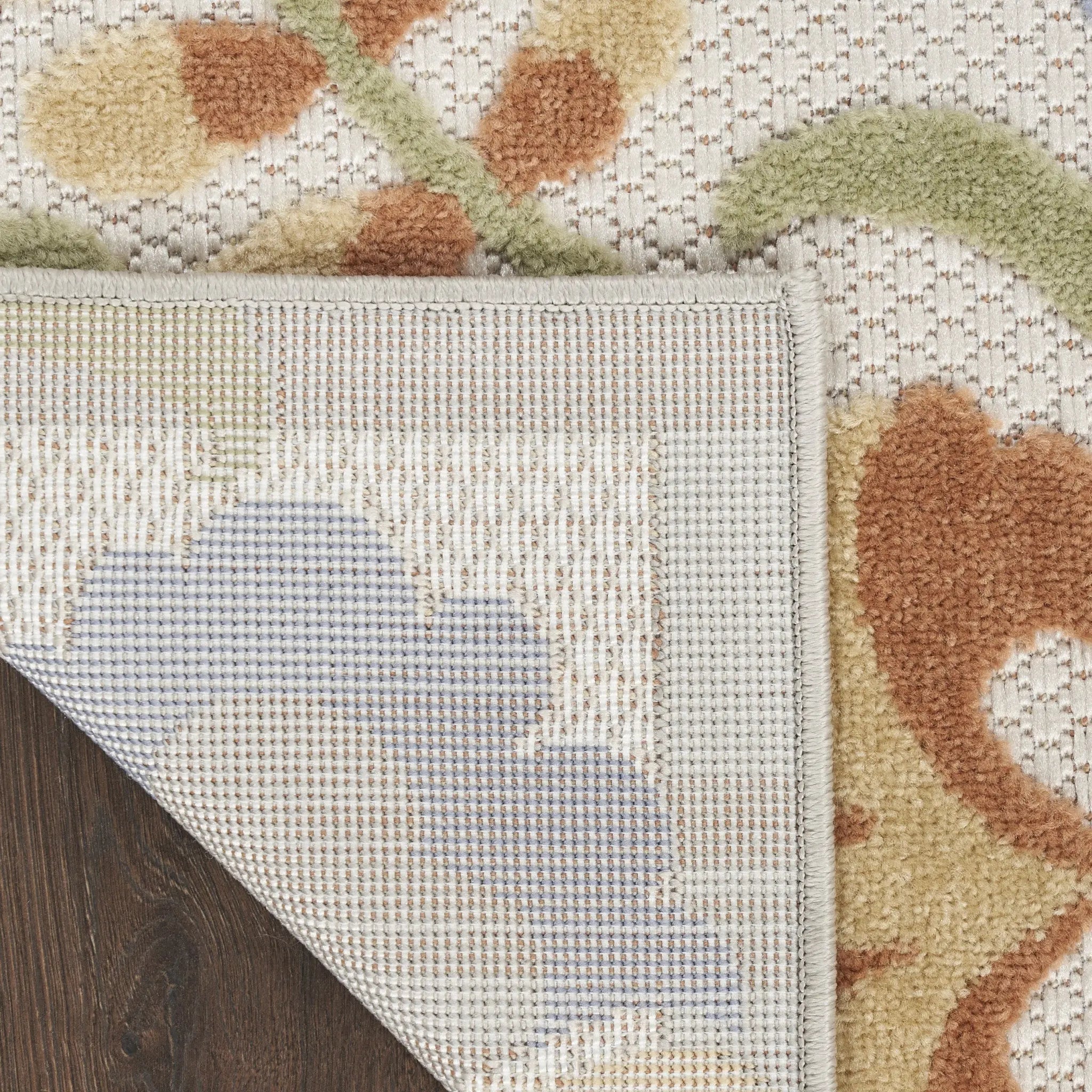 5' X 7' Ivory And Blue Indoor Outdoor Area Rug Homeroots Outdoor