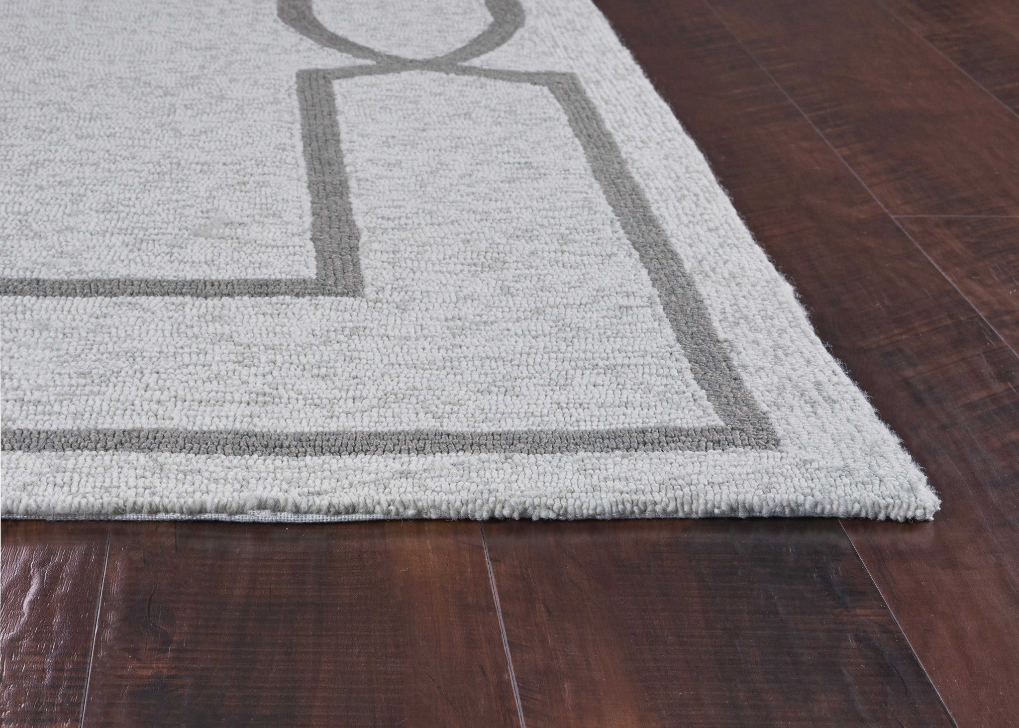5' X 7' Ivory And Brown Geometric Handmade Indoor Outdoor Area Rug - GreatEagleInc