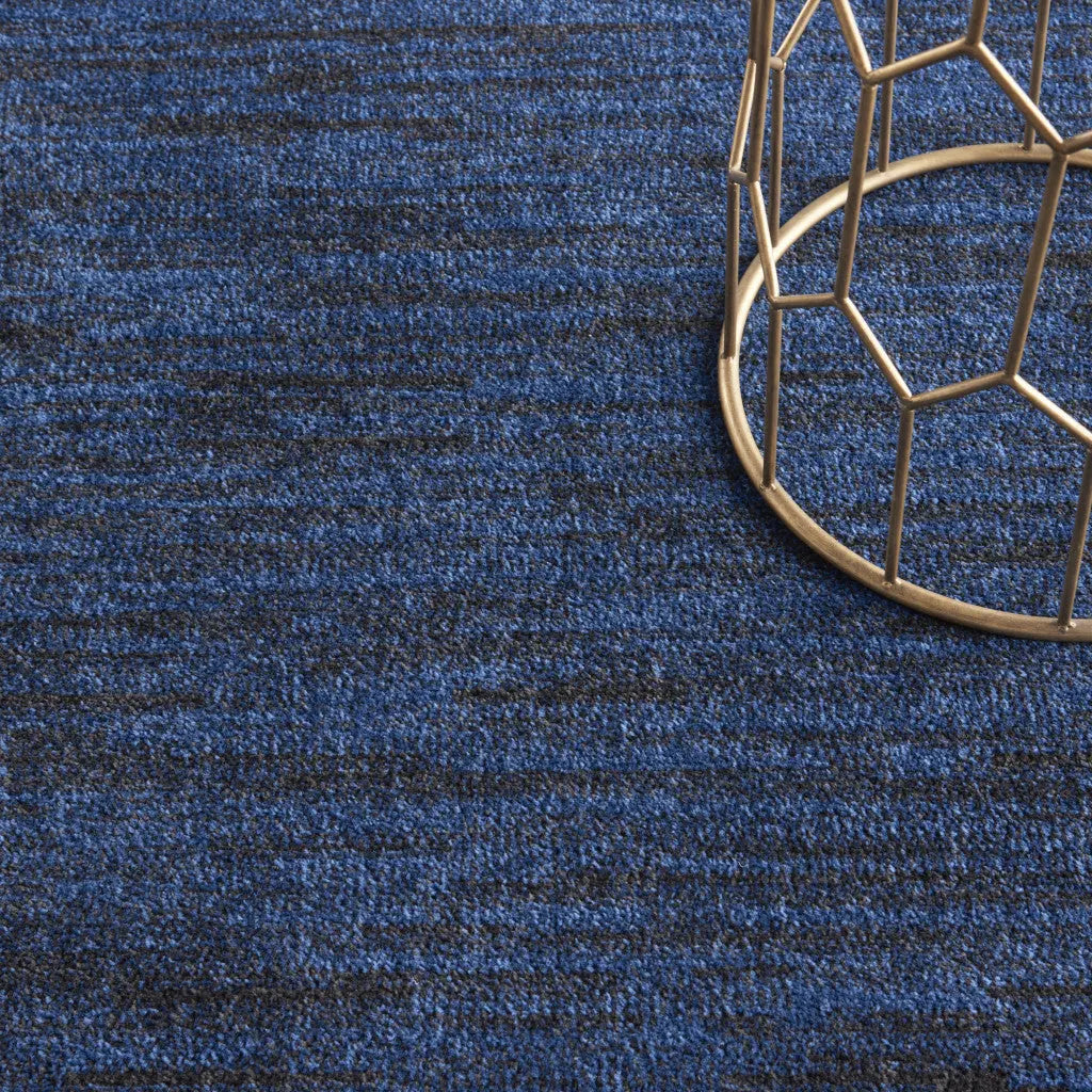 5' X 7' Midnight Blue Stain Resistant Indoor Outdoor Area Rug - GreatEagleInc