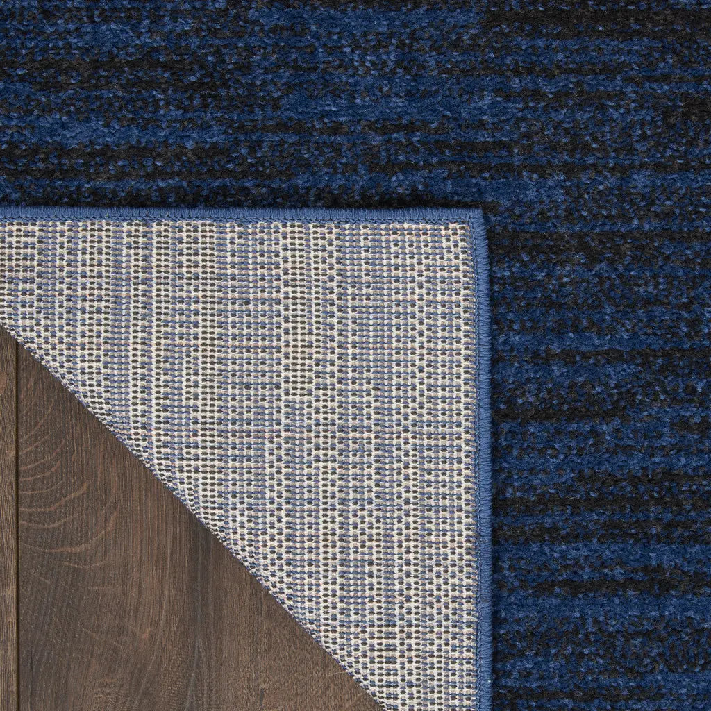 5' X 7' Midnight Blue Stain Resistant Indoor Outdoor Area Rug - GreatEagleInc
