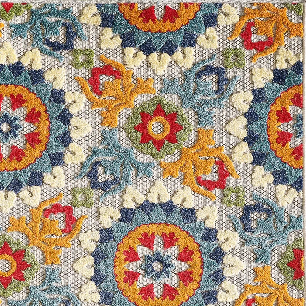 5' X 7' Orange And Ivory Moroccan Stain Resistant Indoor Outdoor Area Rug Homeroots Outdoor