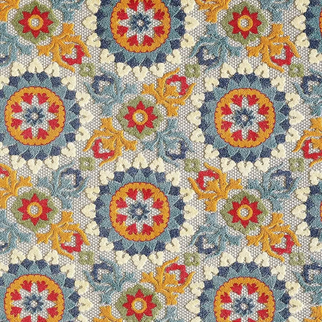 5' X 7' Orange And Ivory Moroccan Stain Resistant Indoor Outdoor Area Rug Homeroots Outdoor