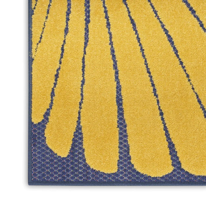 5' X 7' Orange Green and Blue Indoor Outdoor Area Rug Homeroots Outdoor