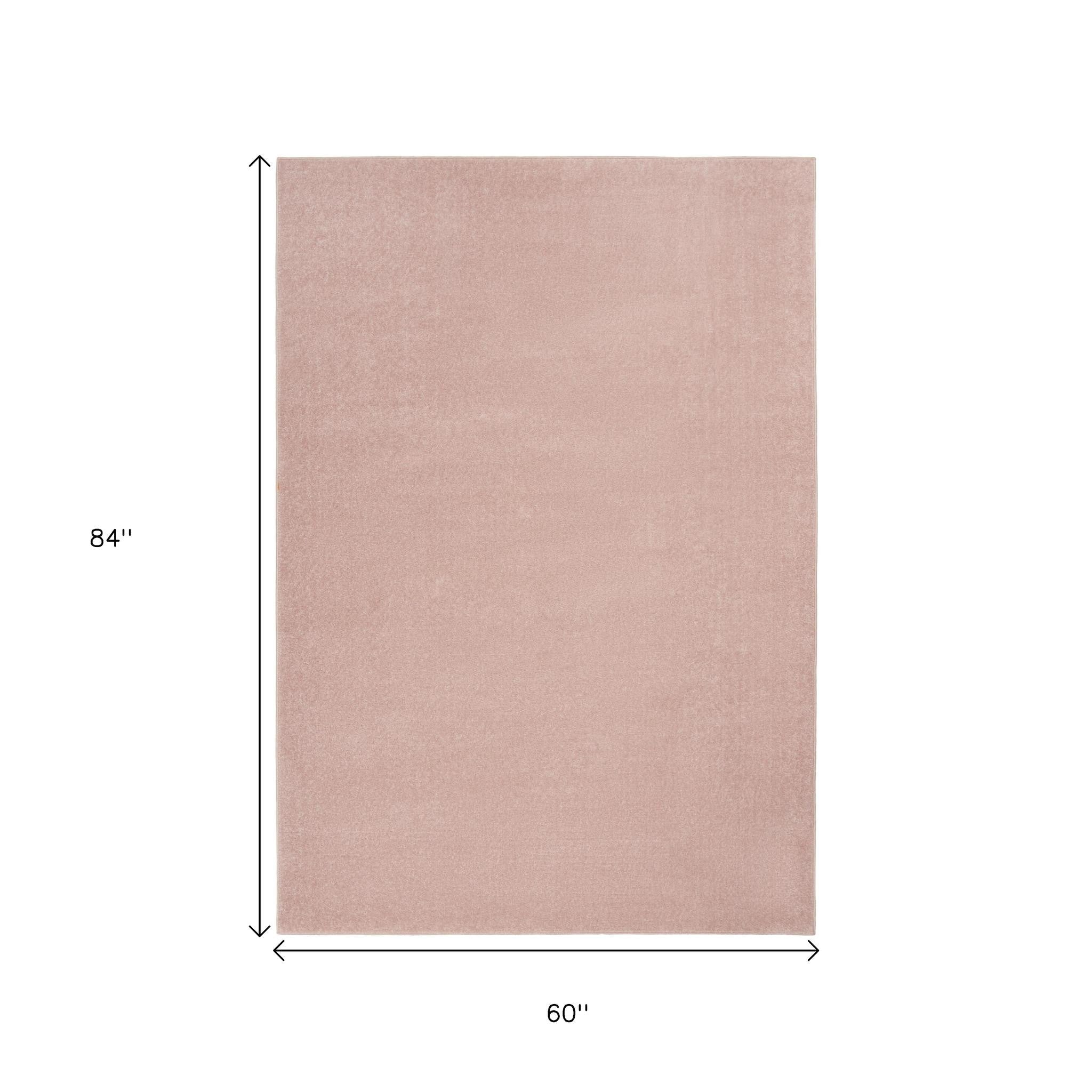 5' X 7' Pink Indoor Outdoor Area Rug - GreatEagleInc