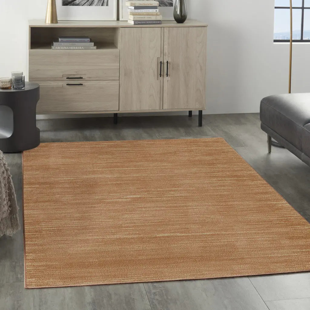 5' X 7' Rust Abstract Indoor Outdoor Area Rug Homeroots Outdoor