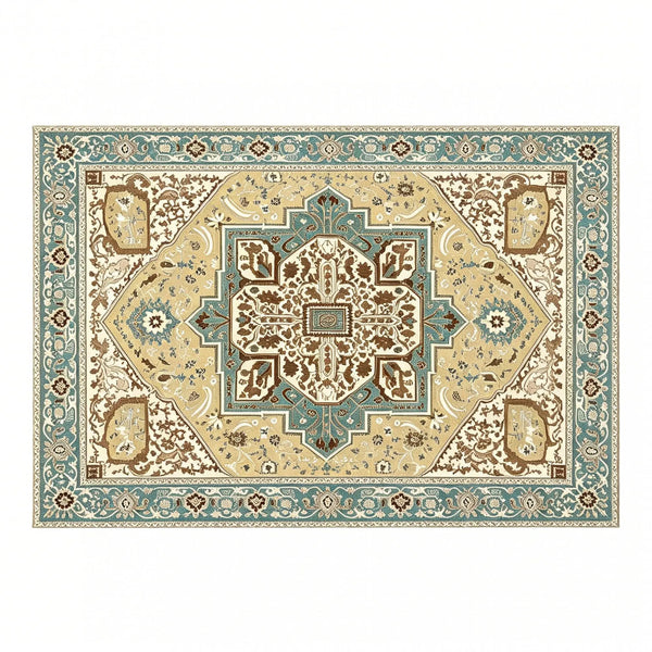 5' X 7' Sage And Brown Oriental Washable Area Rug Homeroots Home Decor