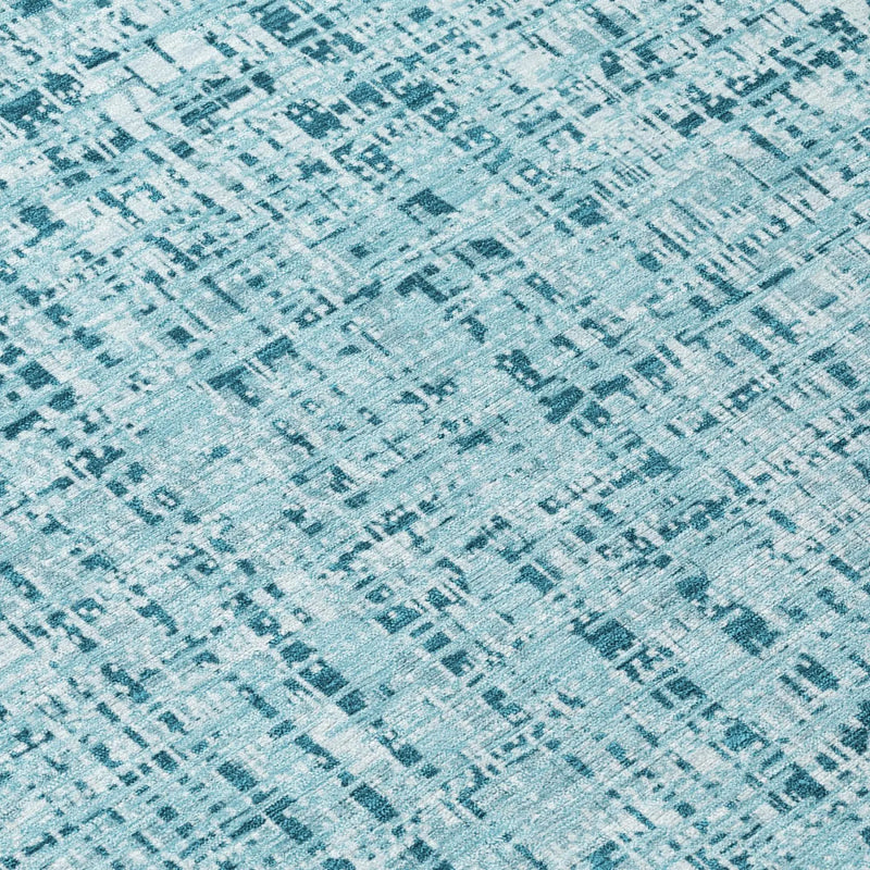 5' X 8' Aqua And Teal Blue Abstract Washable Indoor Outdoor Area Rug Homeroots Outdoor