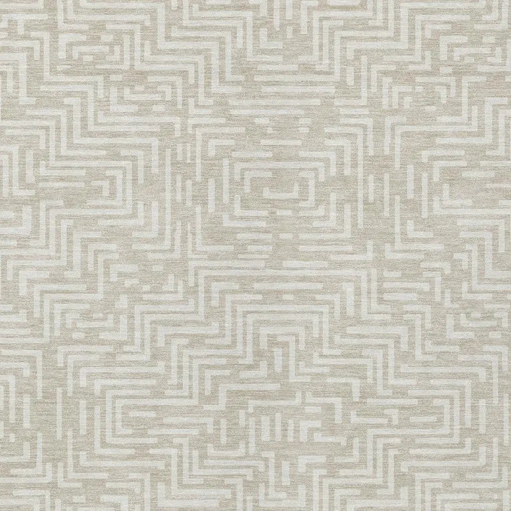 5' X 8' Beige And Blue Geometric Washable Indoor Outdoor Area Rug Homeroots Outdoor