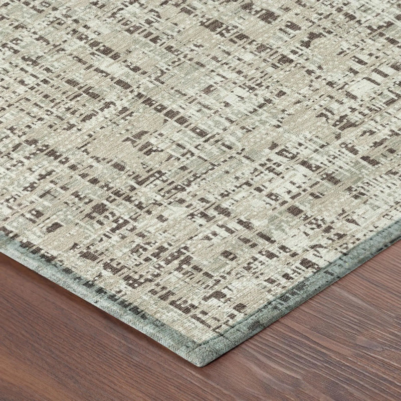 5' X 8' Beige And Brown Abstract Washable Indoor Outdoor Area Rug Homeroots Outdoor