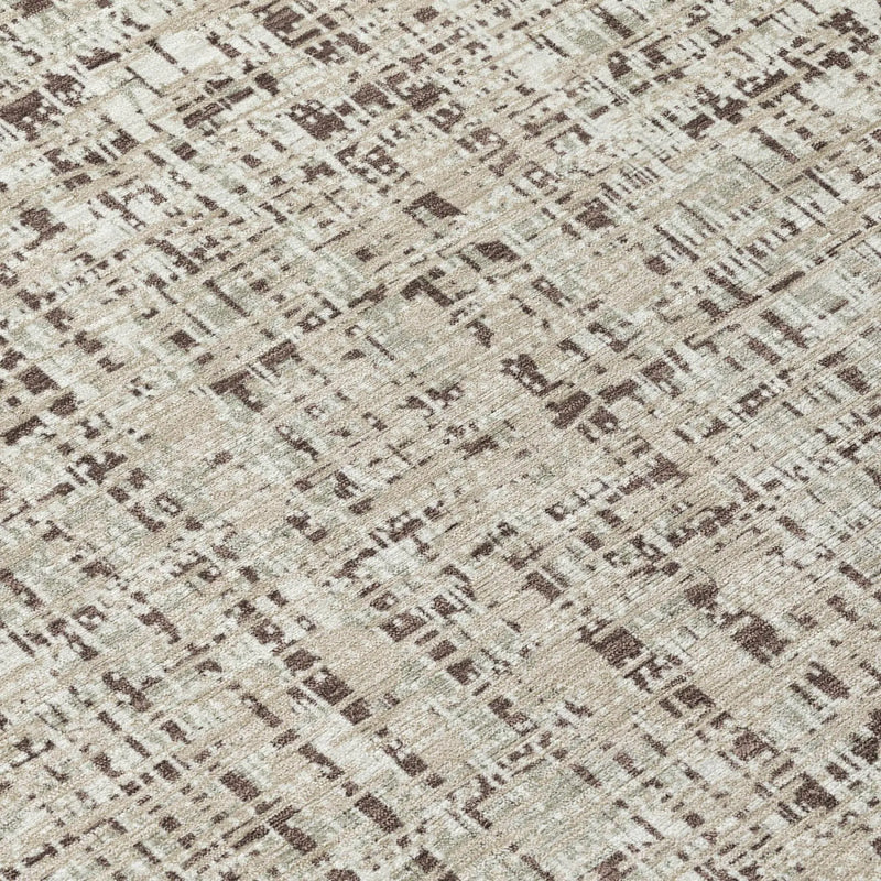 5' X 8' Beige And Brown Abstract Washable Indoor Outdoor Area Rug Homeroots Outdoor