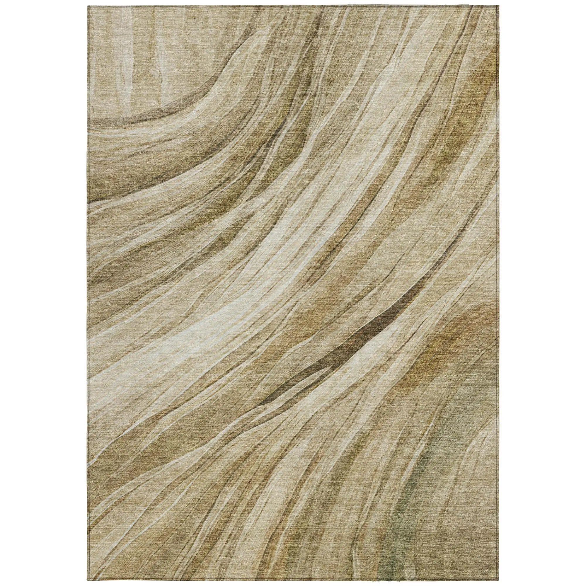 5' X 8' Beige And Brown Abstract Washable Indoor Outdoor Area Rug Homeroots Outdoor
