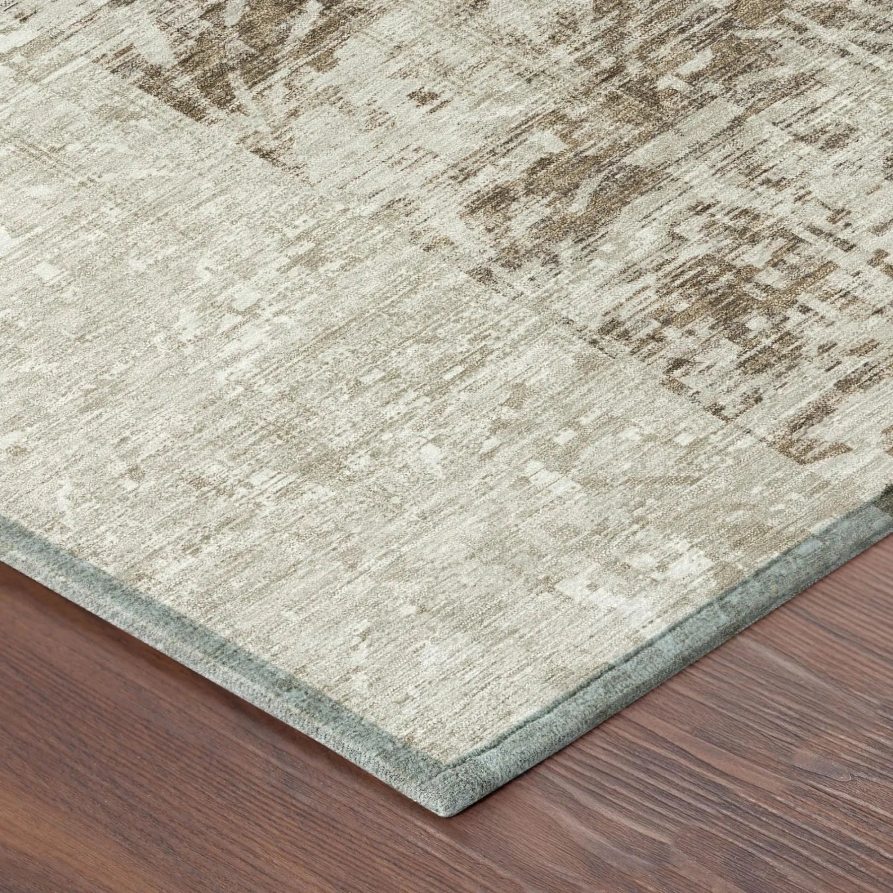 5' X 8' Beige And Brown Abstract Washable Indoor Outdoor Area Rug Homeroots Outdoor