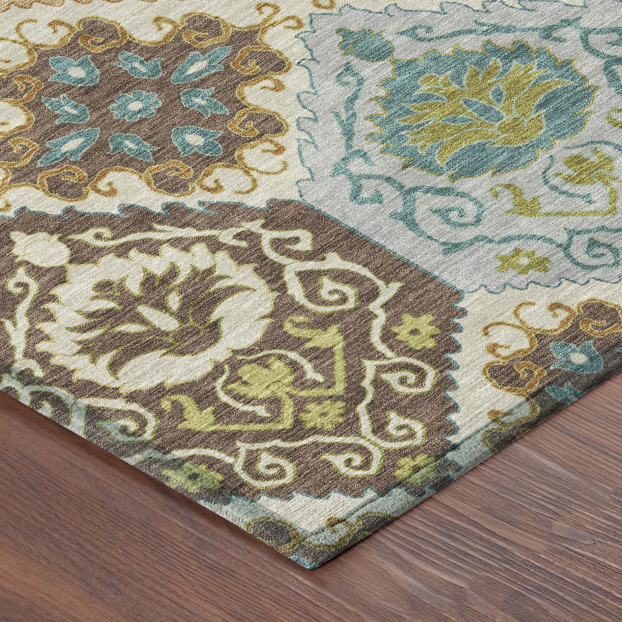 5' X 8' Beige And Brown Geometric Washable Indoor Outdoor Area Rug Homeroots Outdoor