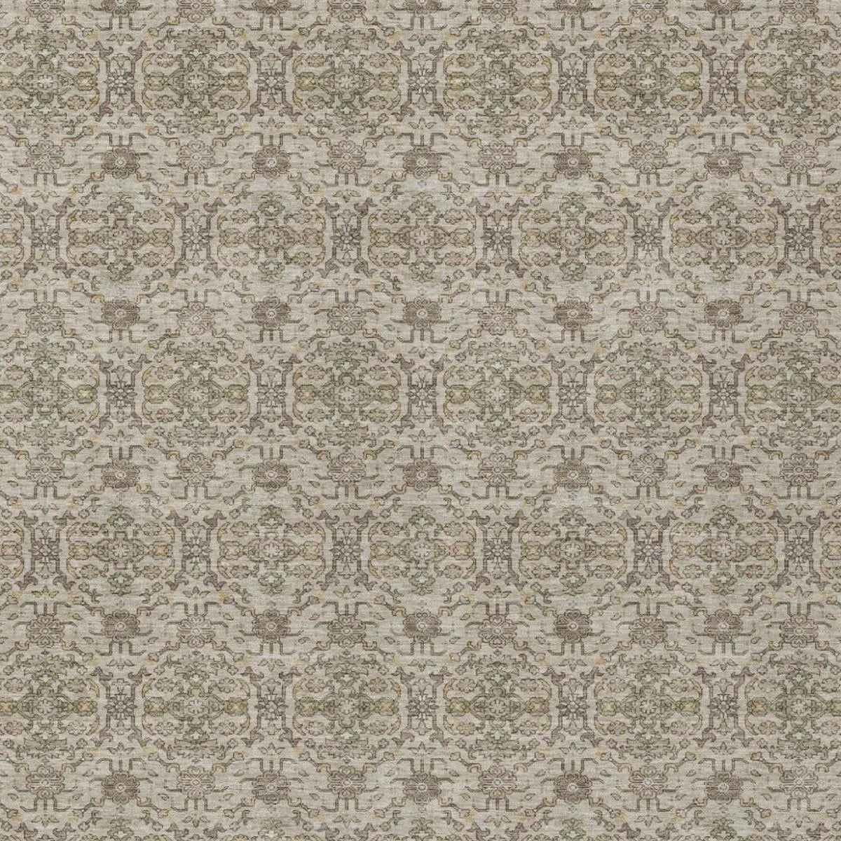 5' X 8' Beige And Brown Oriental Washable Indoor Outdoor Area Rug Homeroots Outdoor