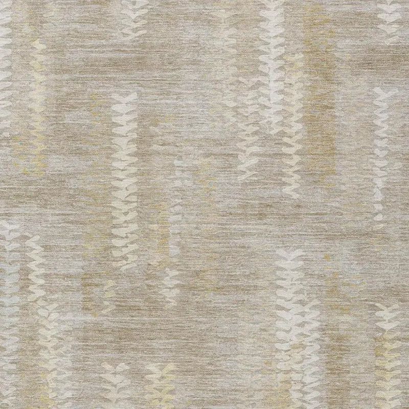 5' X 8' Beige And Brown Striped Washable Indoor Outdoor Area Rug Homeroots Outdoor