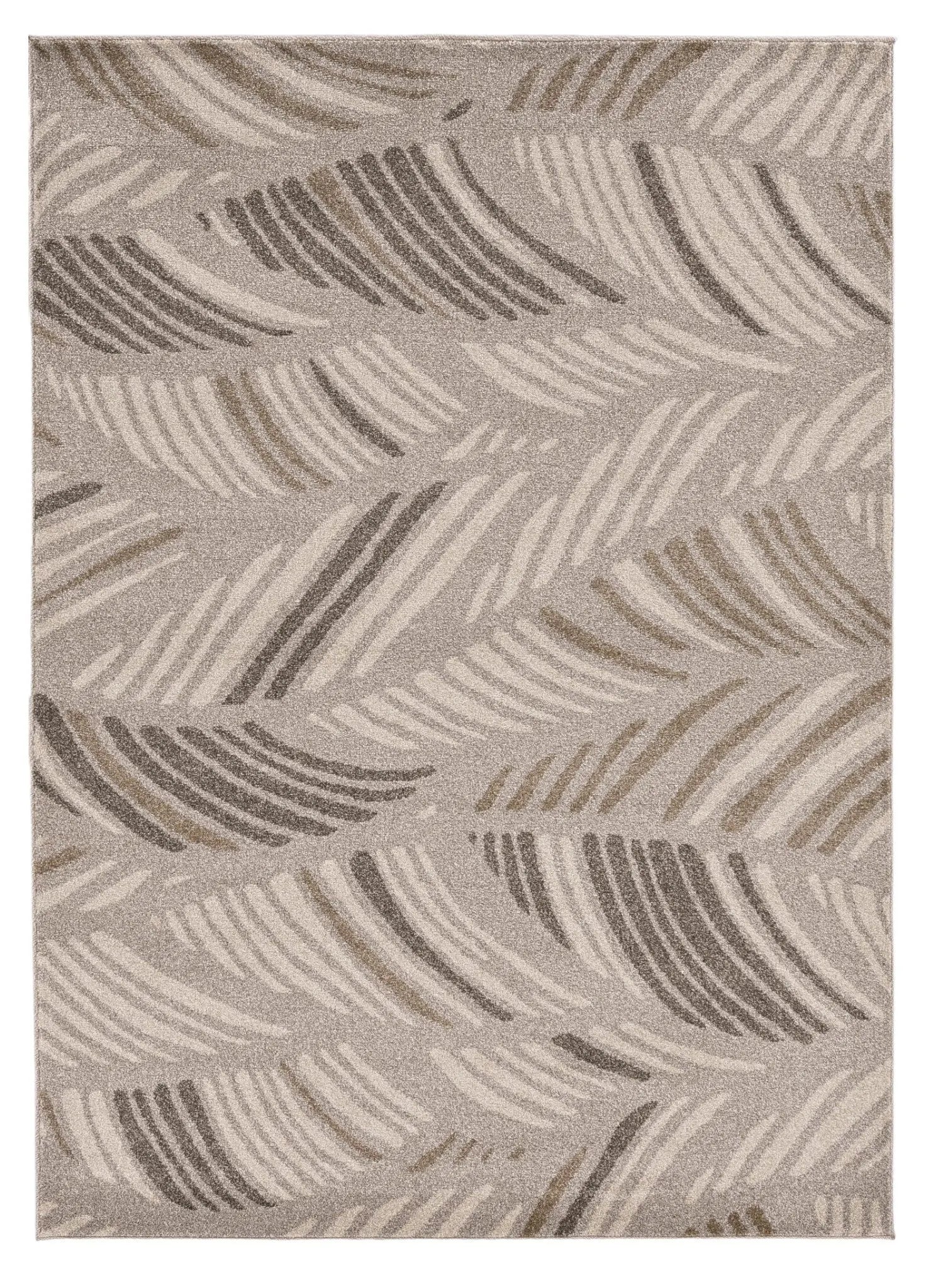 5' X 8' Beige And Brown Tropical Botanical Area Rug Homeroots Home Decor