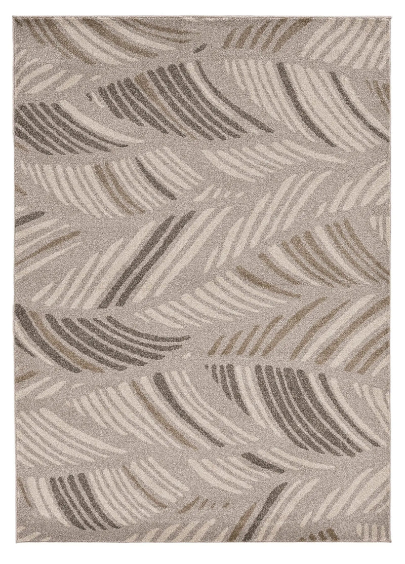 5' X 8' Beige And Brown Tropical Botanical Area Rug Homeroots Home Decor