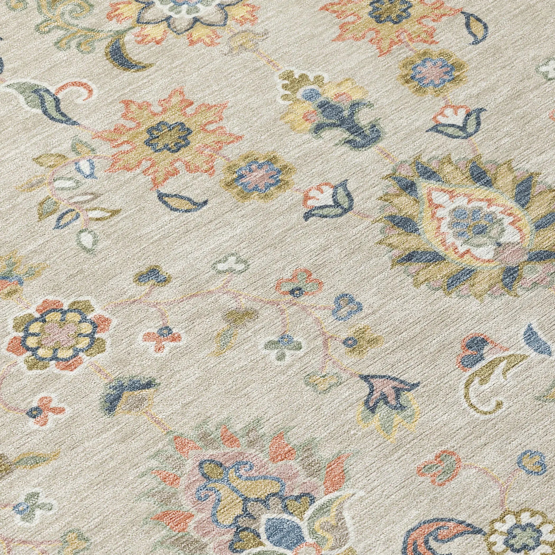 5' X 8' Beige And Copper Abstract Washable Indoor Outdoor Area Rug Homeroots Outdoor