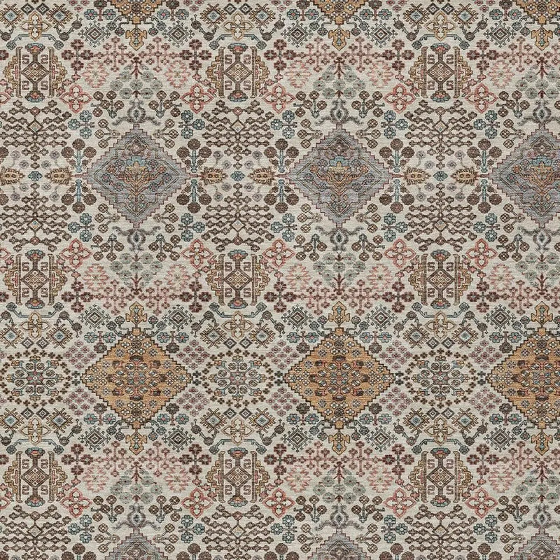 5' X 8' Beige And Copper Geometric Washable Indoor Outdoor Area Rug Homeroots Outdoor