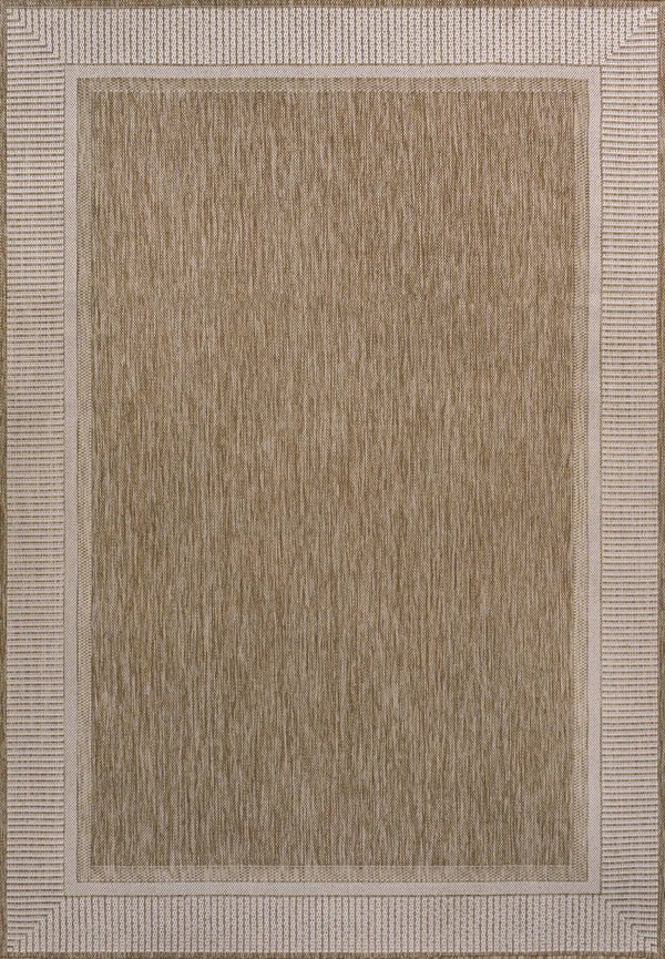 5' X 8' Beige And Cream Indoor Outdoor Area Rug Homeroots Outdoor