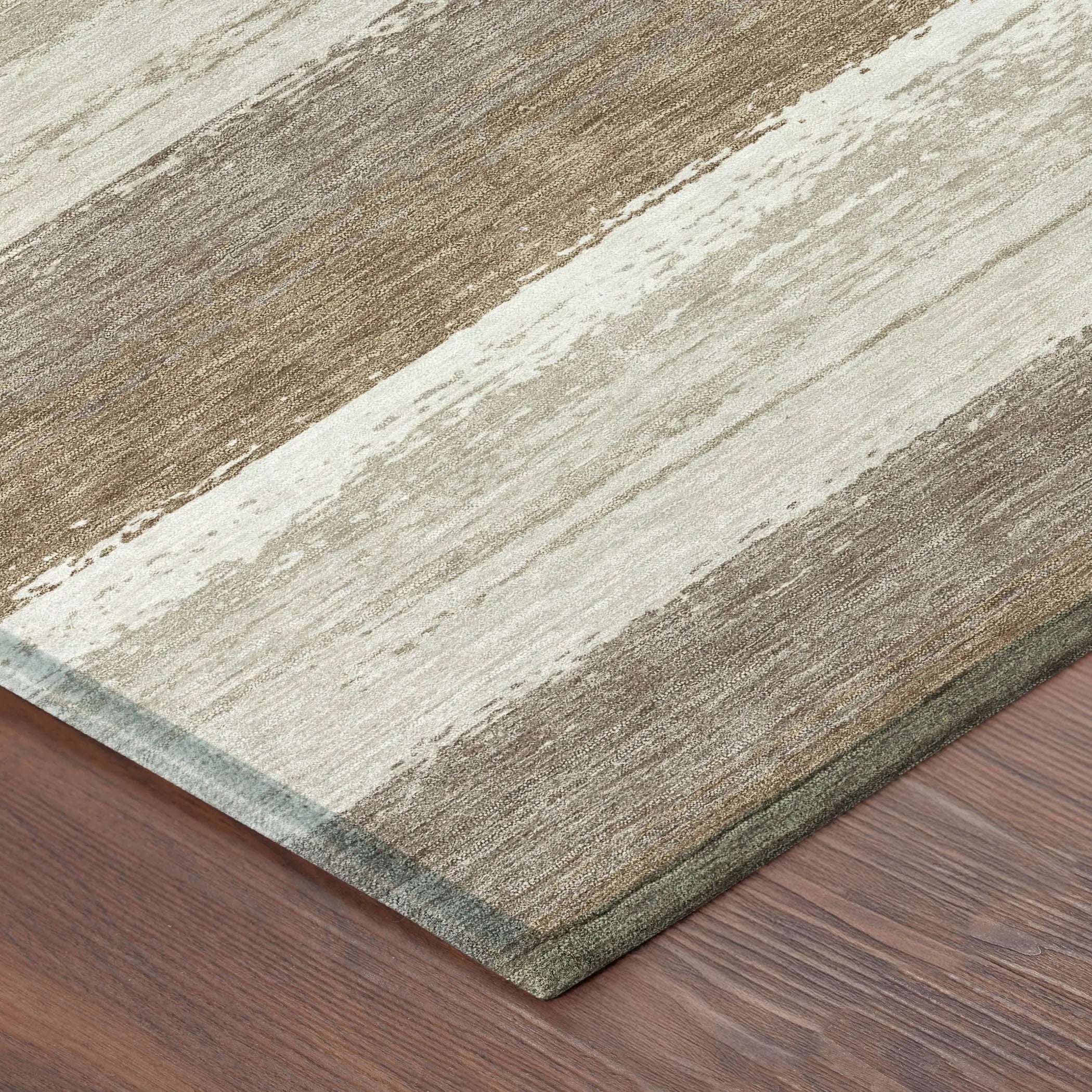 5' X 8' Beige And Graphite Striped Washable Indoor Outdoor Area Rug Homeroots Outdoor