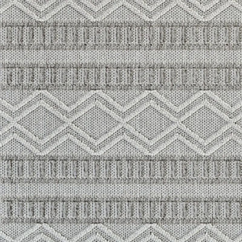 5' X 8' Beige And Gray Striped Distressed Indoor Outdoor Area Rug - GreatEagleInc