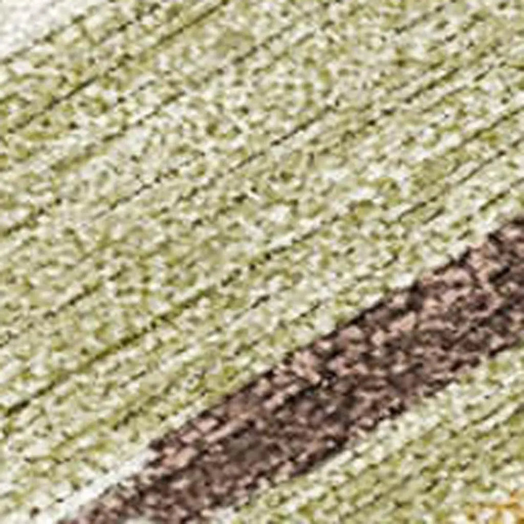 5' X 8' Beige And Green Tribal Washable Indoor Outdoor Area Rug Homeroots Outdoor