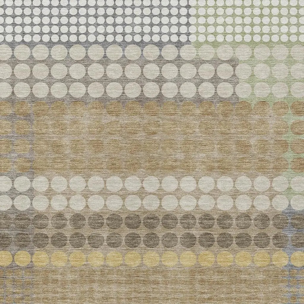 5' X 8' Beige And Ivory Geometric Washable Indoor Outdoor Area Rug Homeroots Outdoor