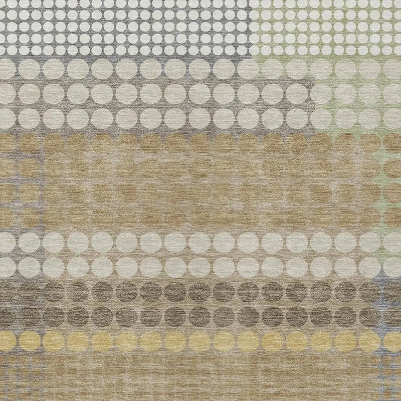 5' X 8' Beige And Ivory Geometric Washable Indoor Outdoor Area Rug Homeroots Outdoor