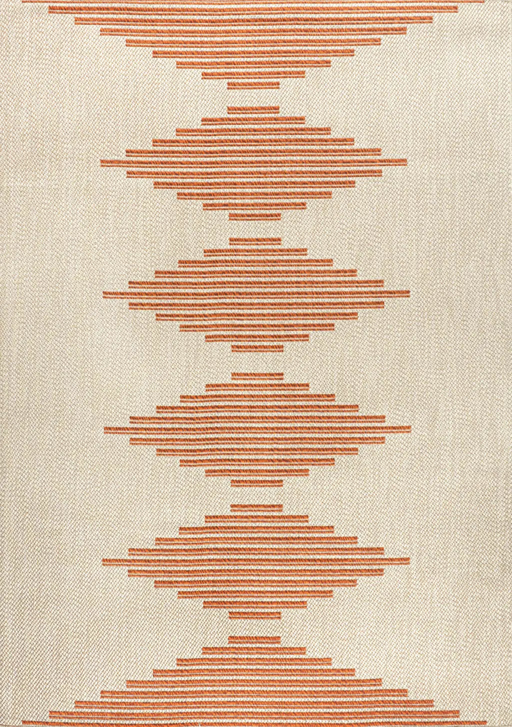 5' X 8' Beige And Orange Abstract Indoor Outdoor Area Rug Homeroots Outdoor