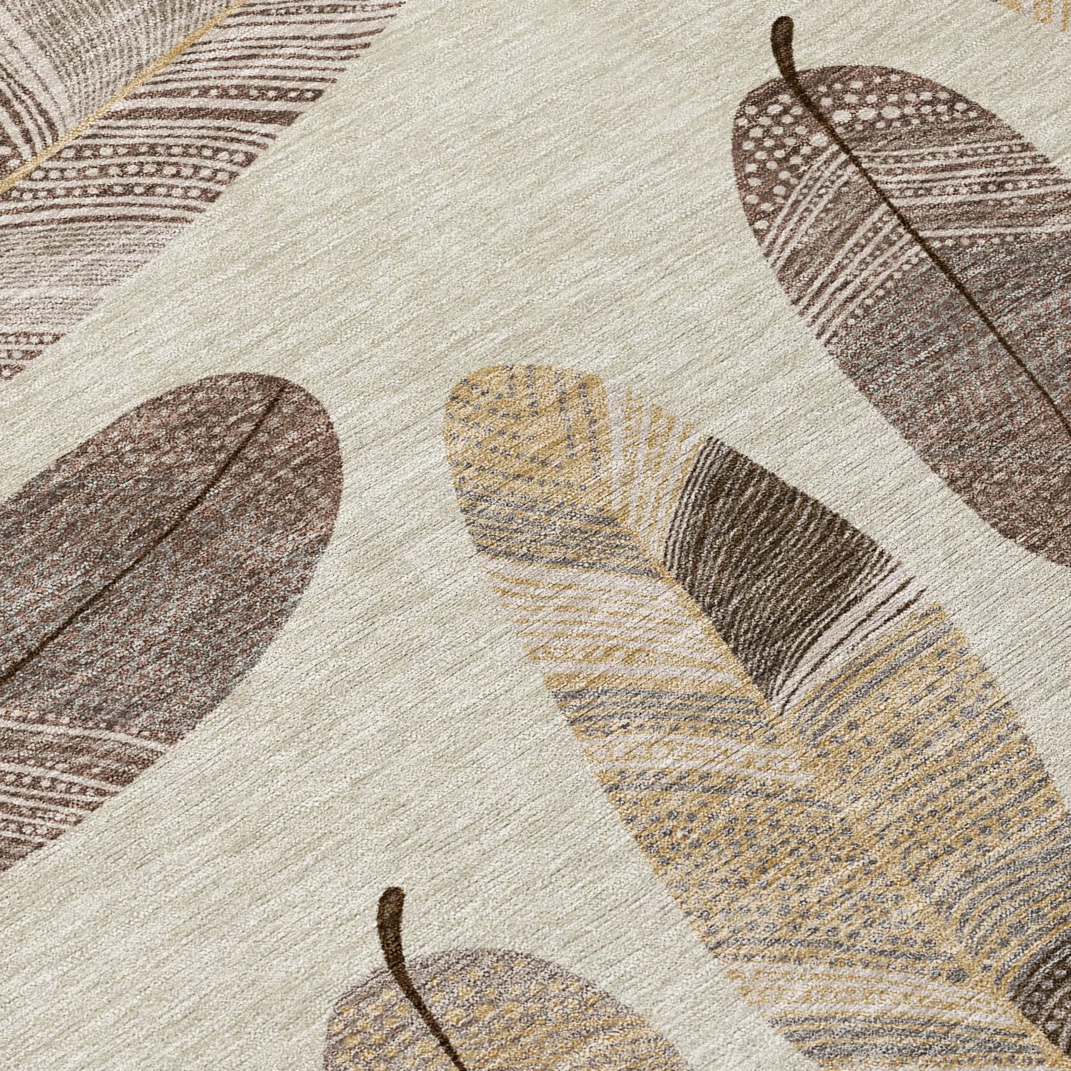 5' X 8' Beige And Sky Blue Botanical Leaves Washable Indoor Outdoor Area Rug Homeroots Outdoor